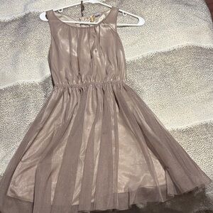 Sparkling Taupe A-line Dress